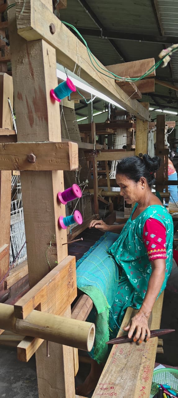 Weaver at the loom